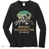 Retro Mount Washington NH Merchandise Hiking Mt Washington Women's Long Sleeve Shirt thumb 0