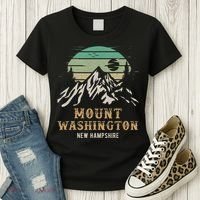 Retro Mount Washington NH Merchandise Hiking Mt Washington Women's T-Shirt thumb 3