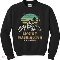 Retro Mount Washington NH Merchandise Hiking Mt Washington Kids Sweatshirt thumb 0