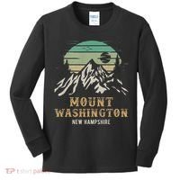 Retro Mount Washington NH Merchandise Hiking Mt Washington Kids Long Sleeve Shirt thumb 0