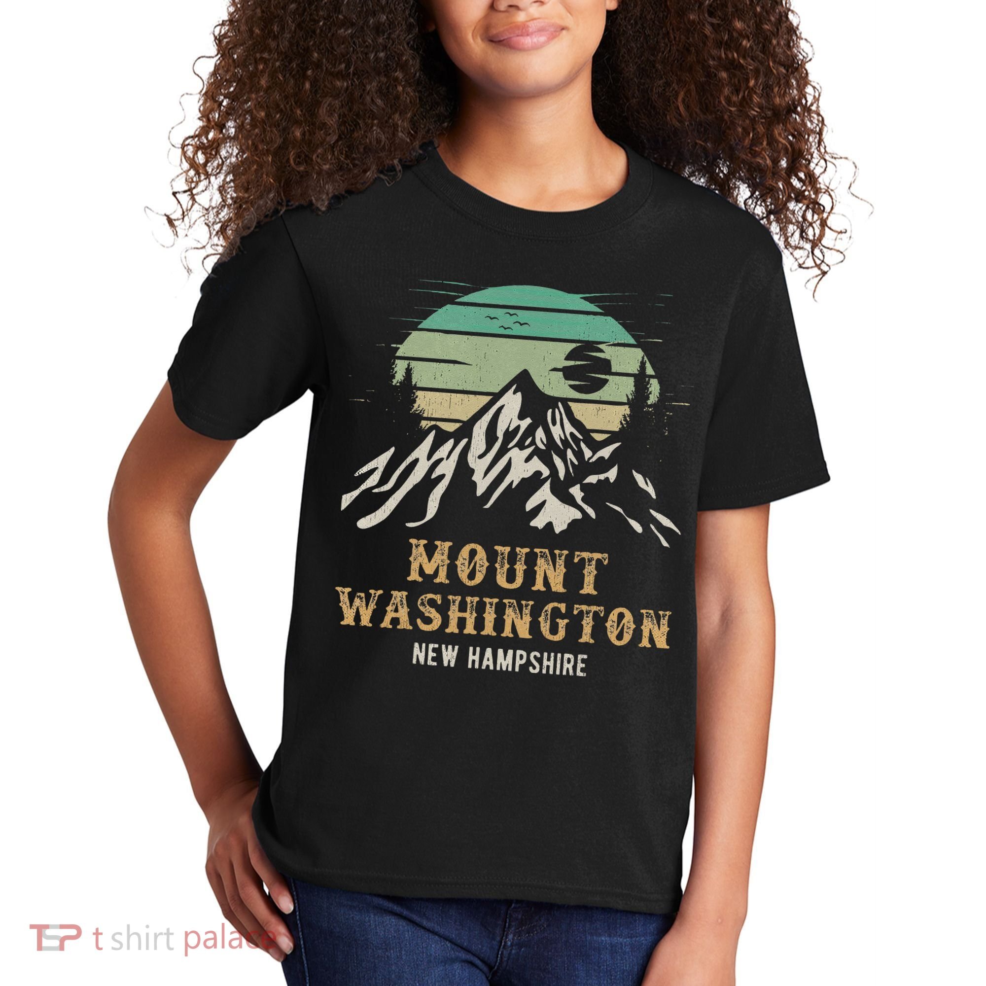 Retro Mount Washington NH Merchandise Hiking Mt Washington Kids T-Shirt