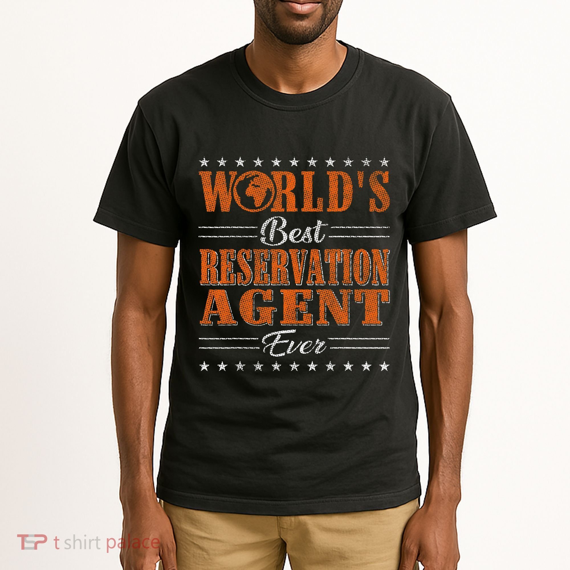 Retro Motif Worlds Best Reservation Agent Tall T-Shirt