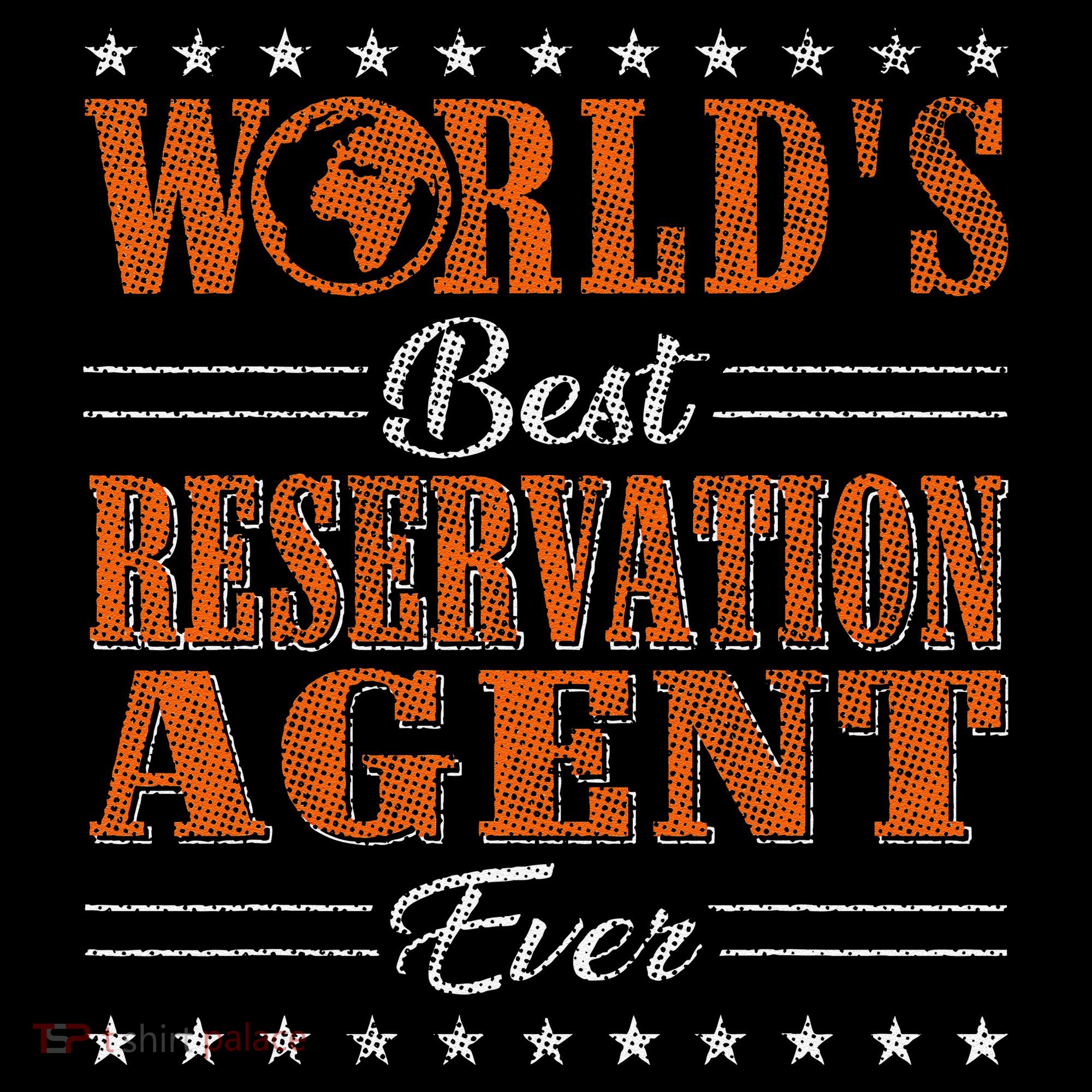 Retro Motif Worlds Best Reservation Agent Women's Hoodie