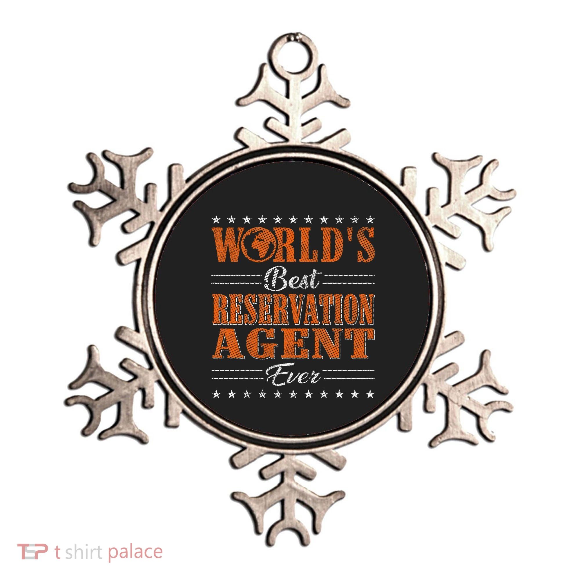 Retro Motif Worlds Best Reservation Agent Ornament
