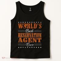 Retro Motif Worlds Best Reservation Agent Tank Top thumb 2