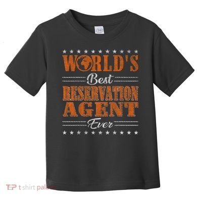Retro Motif Worlds Best Reservation Agent Toddler T-Shirt