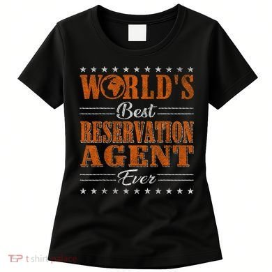 Retro Motif Worlds Best Reservation Agent Women's T-Shirt