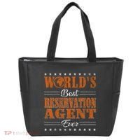 Retro Motif Worlds Best Reservation Agent Tote Bag thumb 0