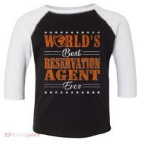 Retro Motif Worlds Best Reservation Agent Toddler Fine Jersey T-Shirt thumb 0