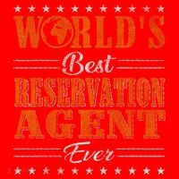 Retro Motif Worlds Best Reservation Agent Santa Hat thumb 1
