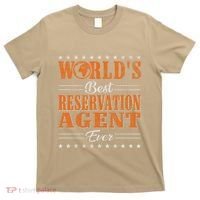 Retro Motif Worlds Best Reservation Agent T-Shirt thumb 0
