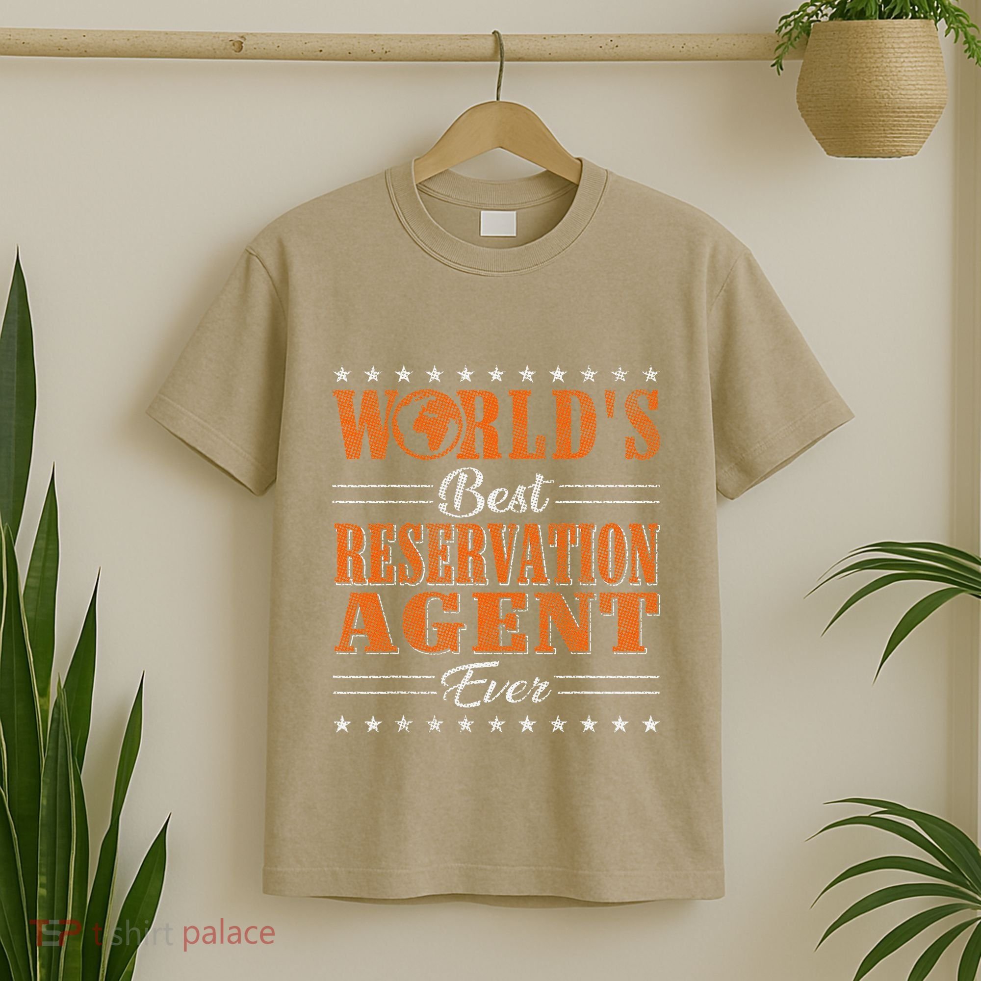 Retro Motif Worlds Best Reservation Agent T-Shirt