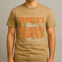 Retro Motif Worlds Best Reservation Agent T-Shirt thumb 3