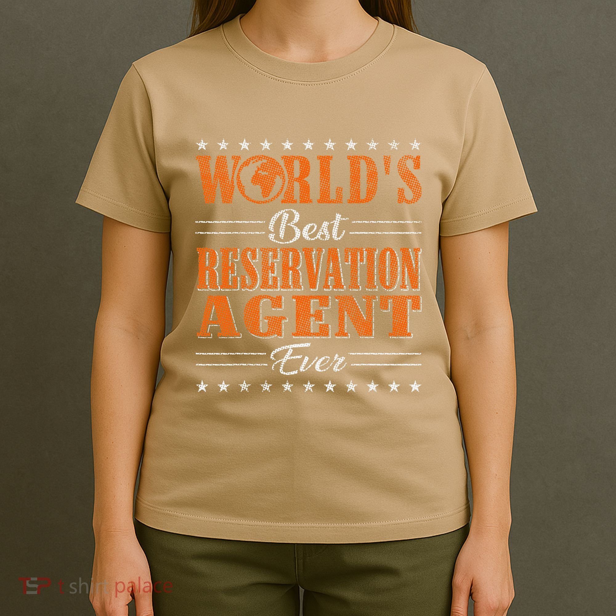 Retro Motif Worlds Best Reservation Agent T-Shirt