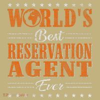 Retro Motif Worlds Best Reservation Agent T-Shirt thumb 7