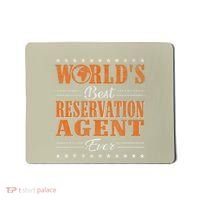 Retro Motif Worlds Best Reservation Agent Mousepad thumb 0