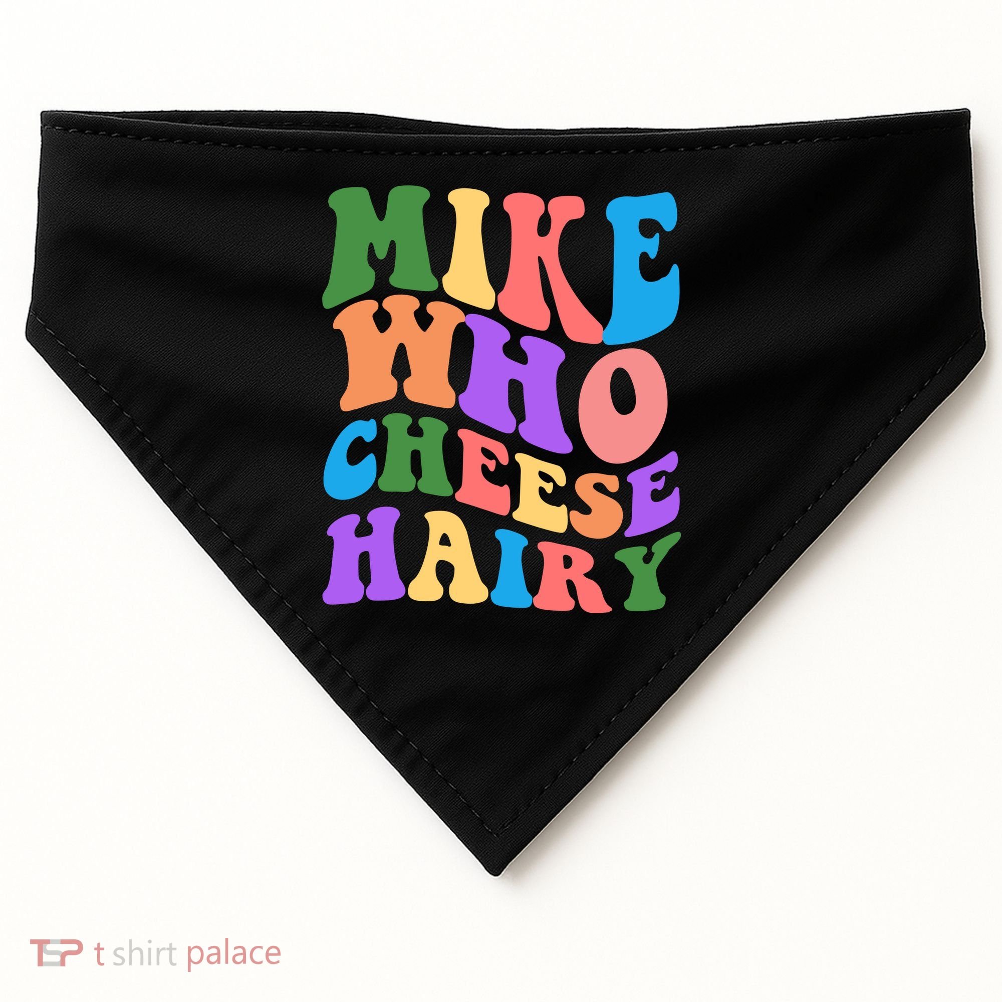 Retro Mike Who Cheese Hairy USA-Made Doggie Bandana