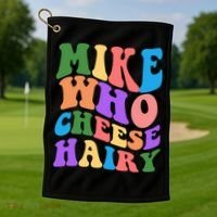 Retro Mike Who Cheese Hairy Golf Towel thumb 1