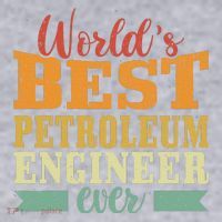 Retro Motif Worlds Best Petroleum Engineer Women's Racerback Cropped Tank thumb 2