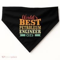 Retro Motif Worlds Best Petroleum Engineer USA-Made Doggie Bandana thumb 0