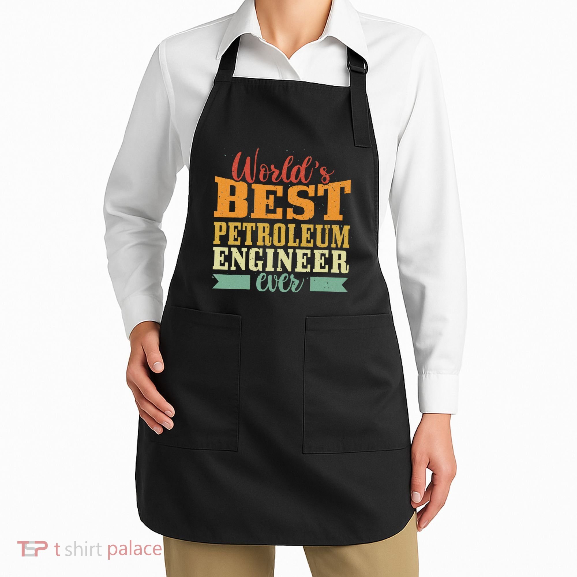Retro Motif Worlds Best Petroleum Engineer Apron