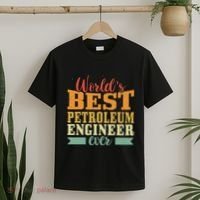 Retro Motif Worlds Best Petroleum Engineer T-Shirt thumb 2