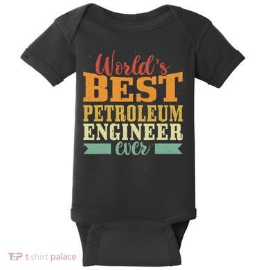 Retro Motif Worlds Best Petroleum Engineer Baby Bodysuit
