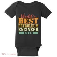 Retro Motif Worlds Best Petroleum Engineer Baby Bodysuit thumb 0