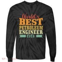 Retro Motif Worlds Best Petroleum Engineer Tie-Dye Long Sleeve Shirt thumb 0