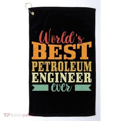 Retro Motif Worlds Best Petroleum Engineer Golf Towel