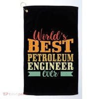 Retro Motif Worlds Best Petroleum Engineer Golf Towel thumb 0