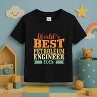 Retro Motif Worlds Best Petroleum Engineer Toddler T-Shirt thumb 3