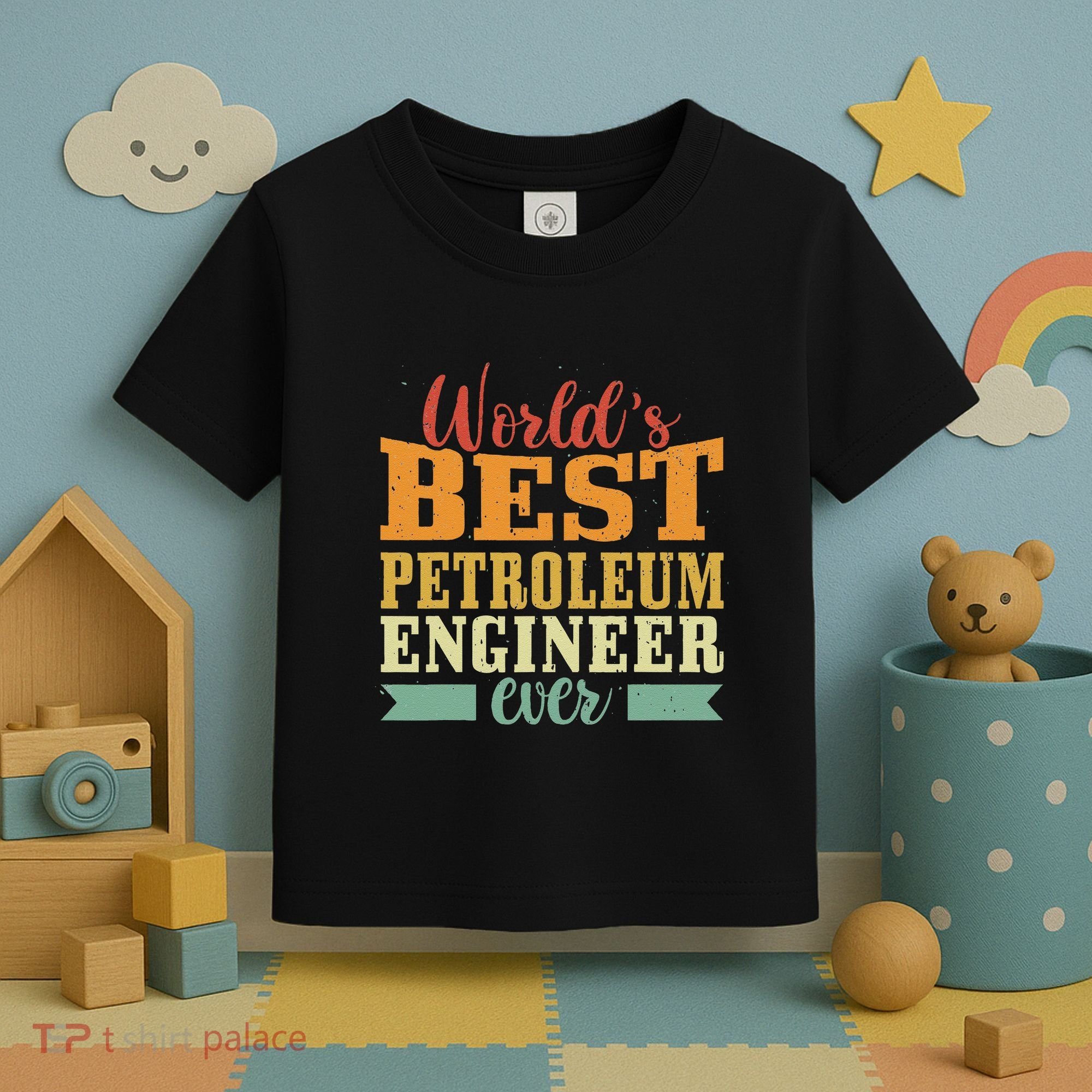 Retro Motif Worlds Best Petroleum Engineer Toddler T-Shirt