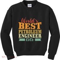 Retro Motif Worlds Best Petroleum Engineer Kids Sweatshirt thumb 0