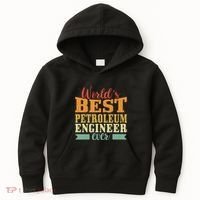 Retro Motif Worlds Best Petroleum Engineer Kids Hoodie thumb 0