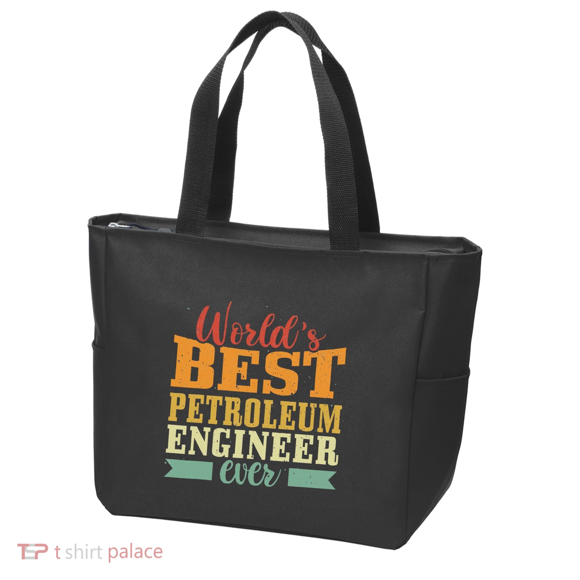 Retro Motif Worlds Best Petroleum Engineer Tote Bag