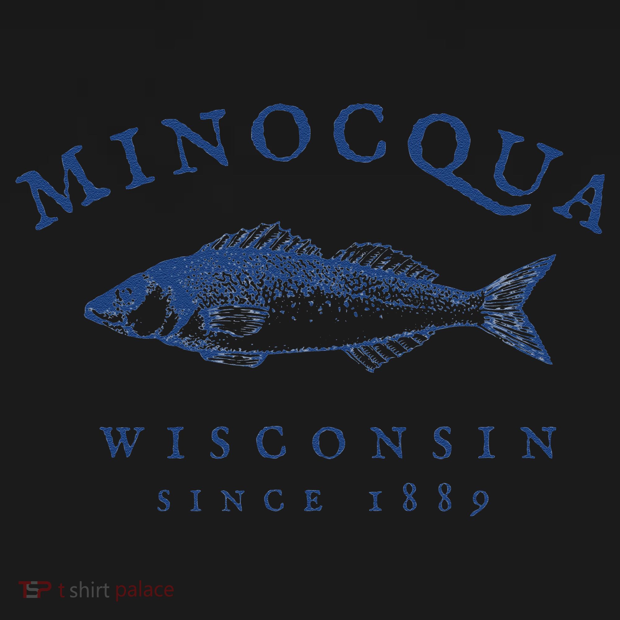 Retro Minocqua Wisconsin Fishing Baby Bodysuit