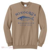 Retro Minocqua Wisconsin Fishing Sweatshirt thumb 0