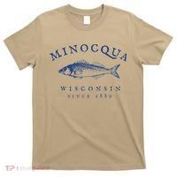 Retro Minocqua Wisconsin Fishing T-Shirt thumb 0