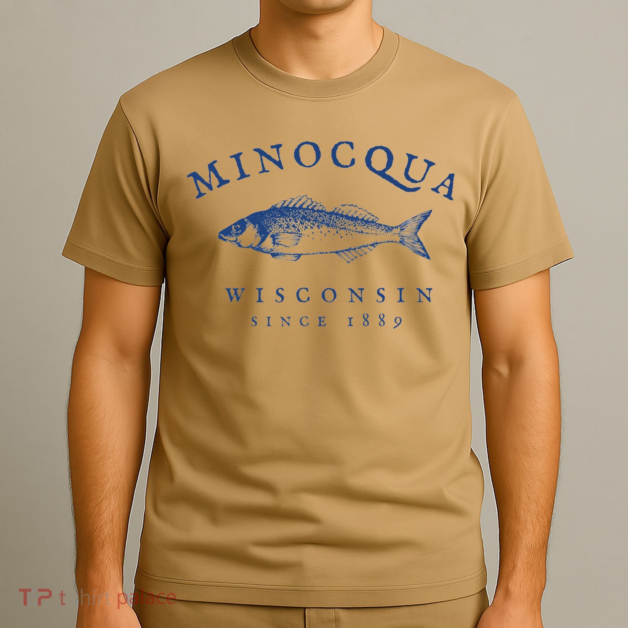 Retro Minocqua Wisconsin Fishing T-Shirt