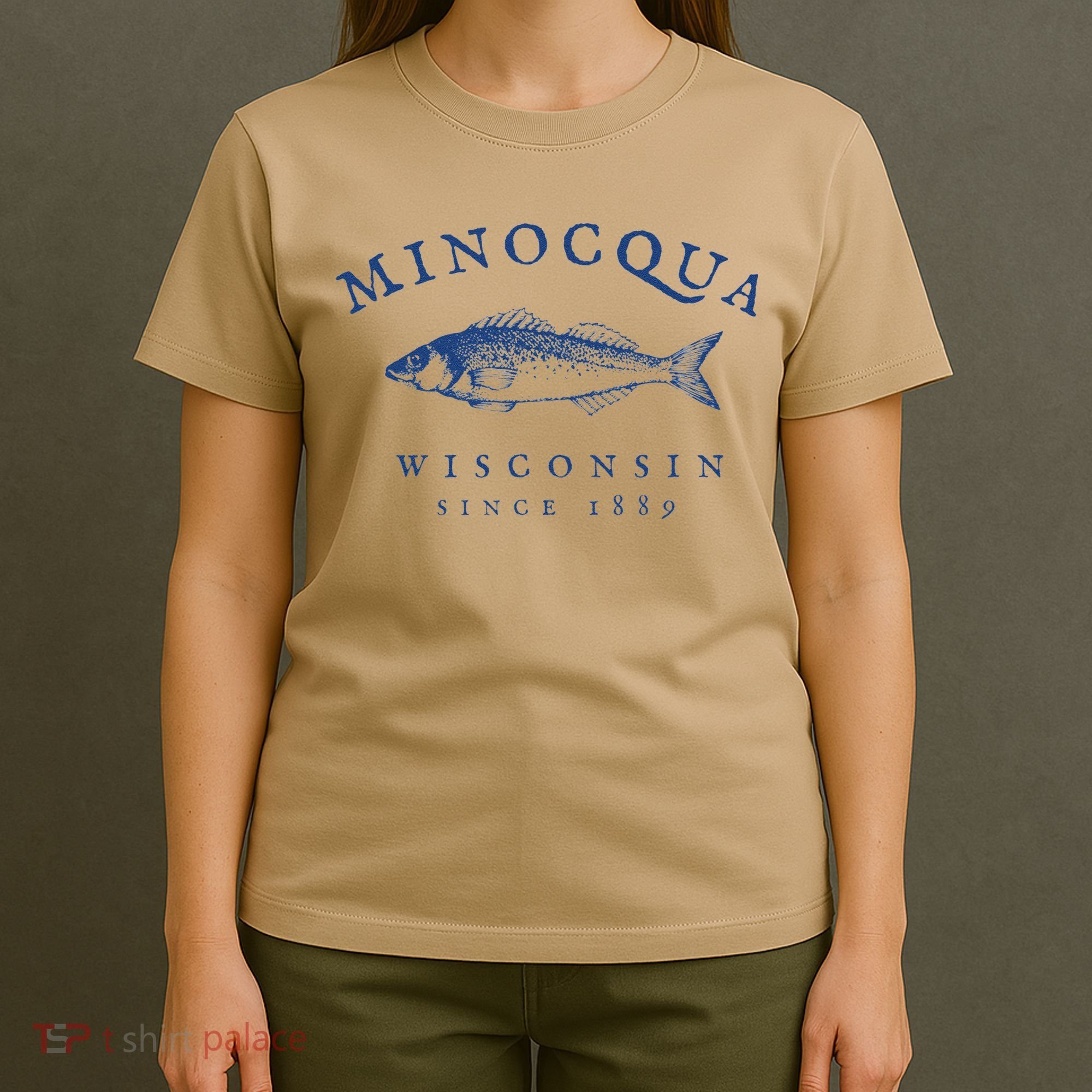 Retro Minocqua Wisconsin Fishing T-Shirt