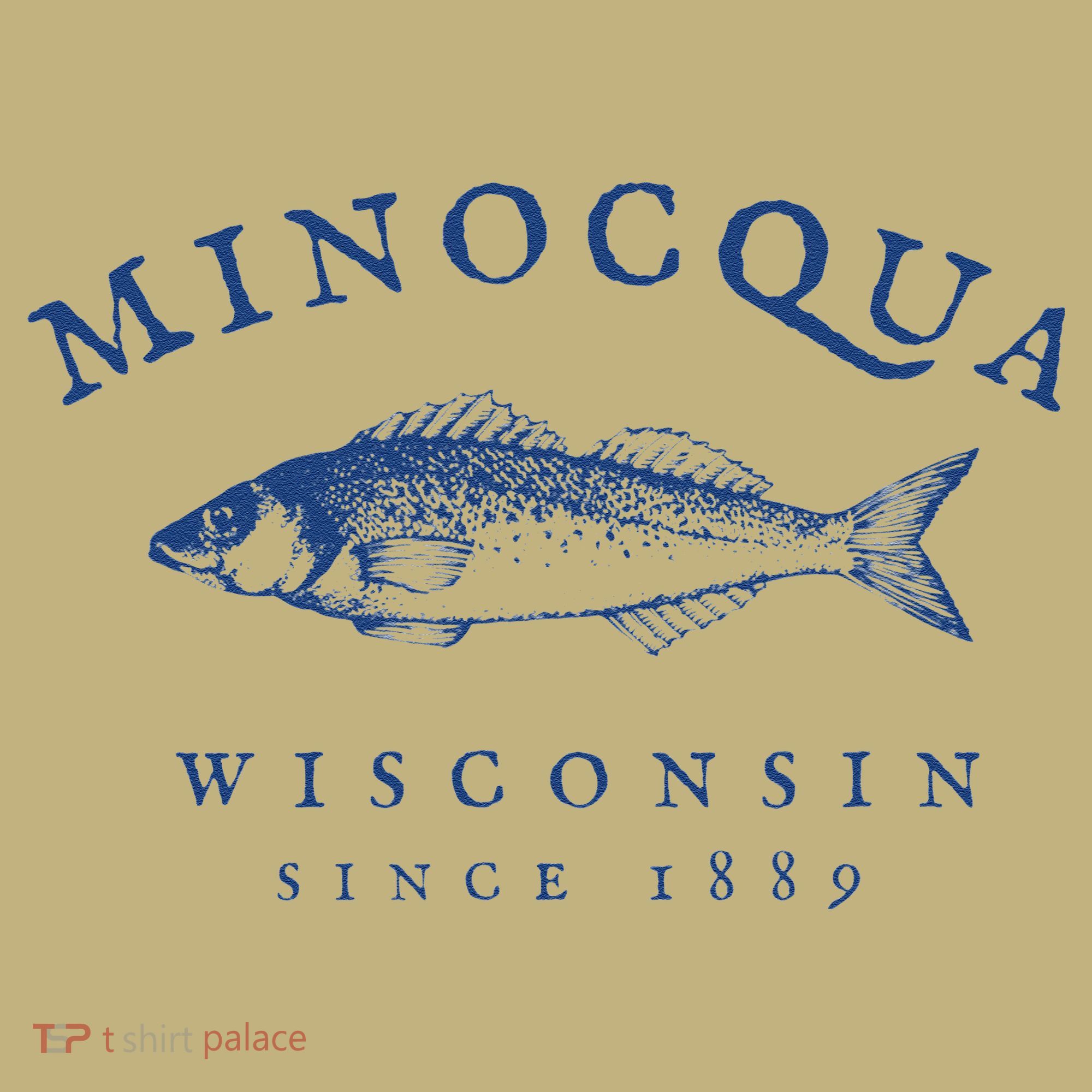 Retro Minocqua Wisconsin Fishing T-Shirt