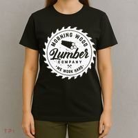 Retro Morning Wood Lumber Company Camping Woodman T-Shirt thumb 4