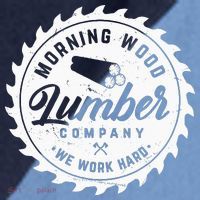 Retro Morning Wood Lumber Company Camping Woodman Raglan Baseball Sleeve Shirt thumb 2