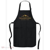 Retro Mountain Yellowstone National Park Hiking Souvenir Apron thumb 0