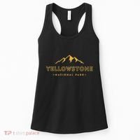 Retro Mountain Yellowstone National Park Hiking Souvenir Women's Tank Top thumb 0