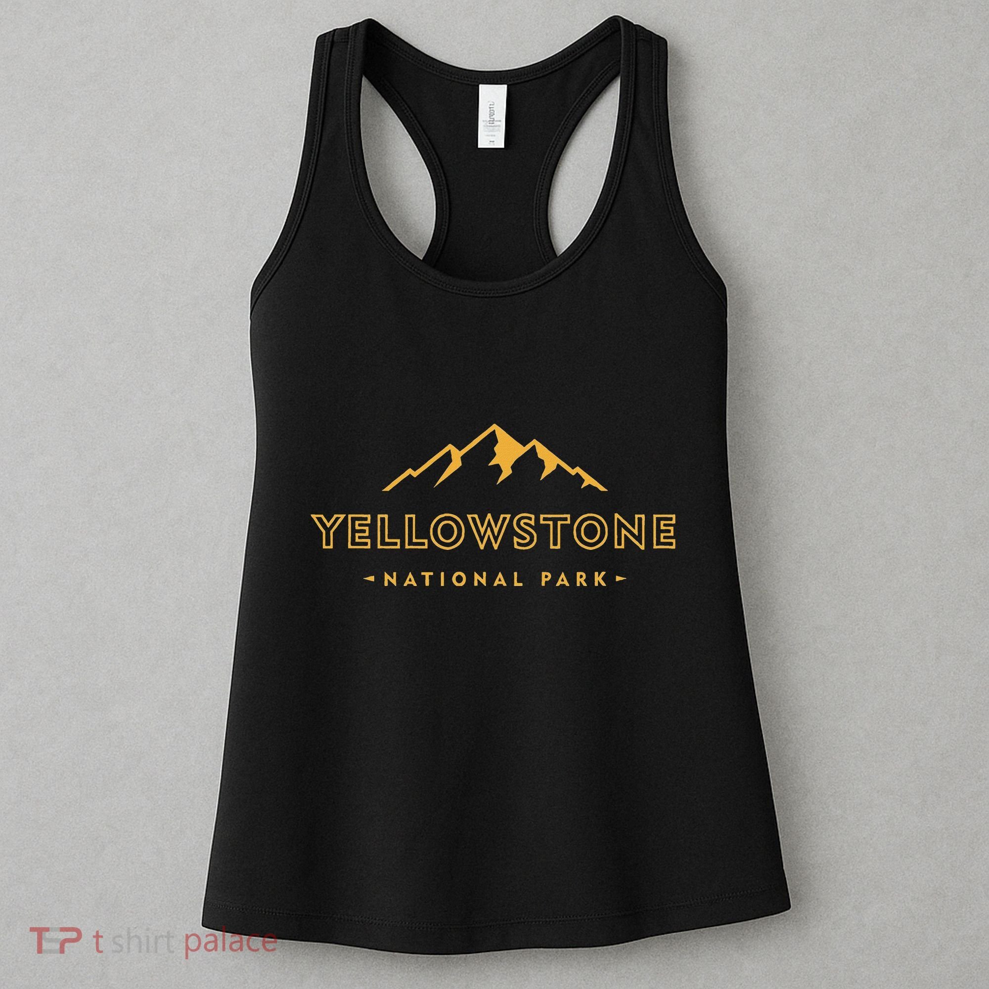 Retro Mountain Yellowstone National Park Hiking Souvenir Women's Tank Top