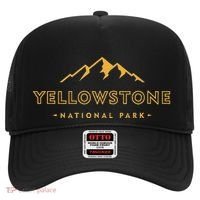 Retro Mountain Yellowstone National Park Hiking Souvenir Hat thumb 0