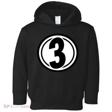 Racing Number 3 Toddler Hoodie