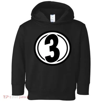 Racing Number 3 Toddler Hoodie